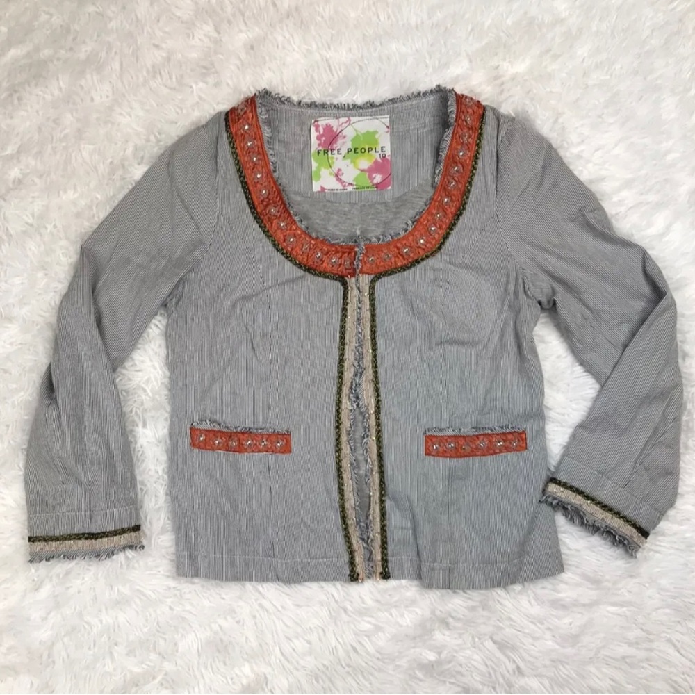 Free People Jacket or top, beautiful detail!
